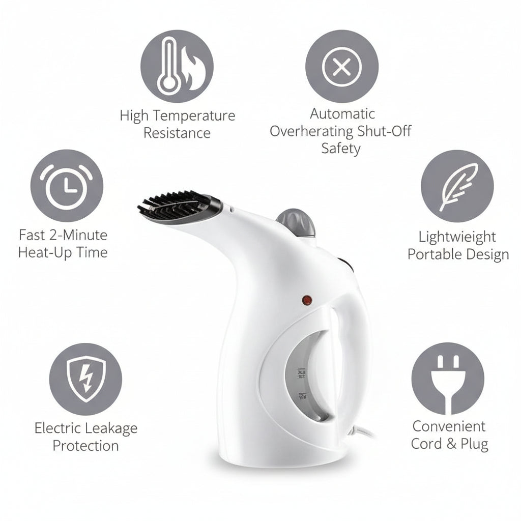 2-in-1 Portable Garments & Facial Steamer