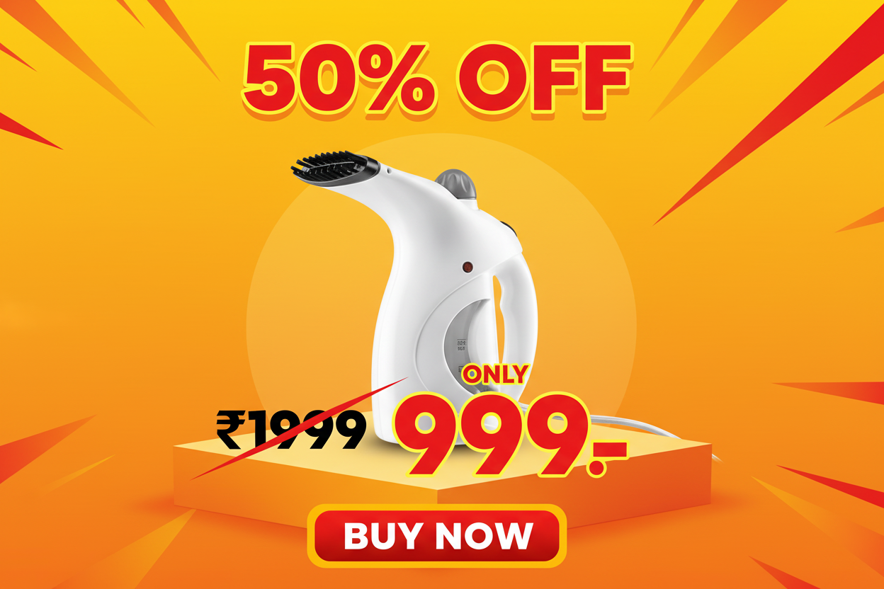 2-in-1 Portable Garments & Facial Steamer